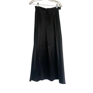 Vintage Jeffrey and Dara Black Satin High Waist Maxi Skirt size 4‎ petit or XS